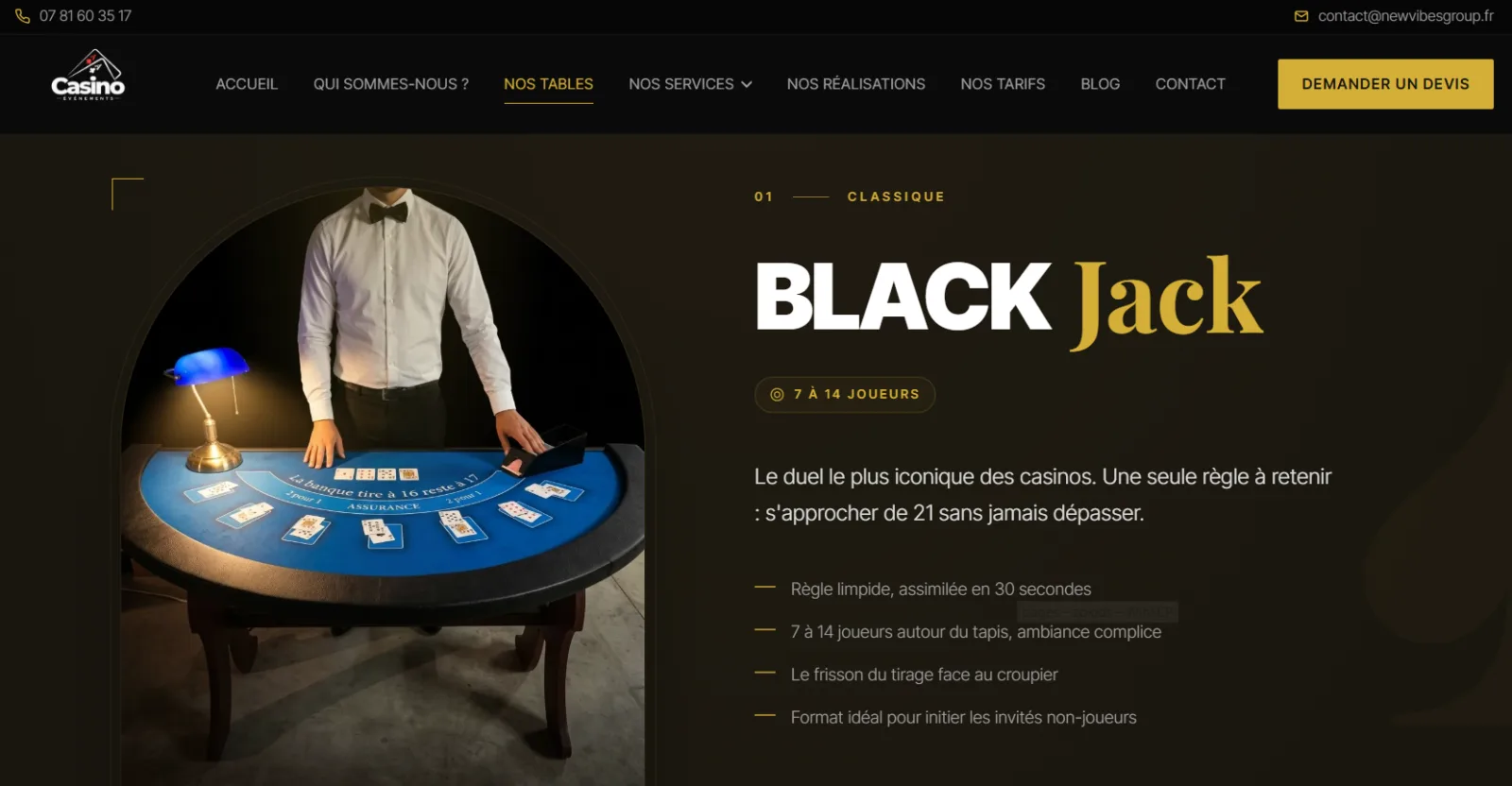 Casino Événements — Le glamour Vegas, livré chez vous.