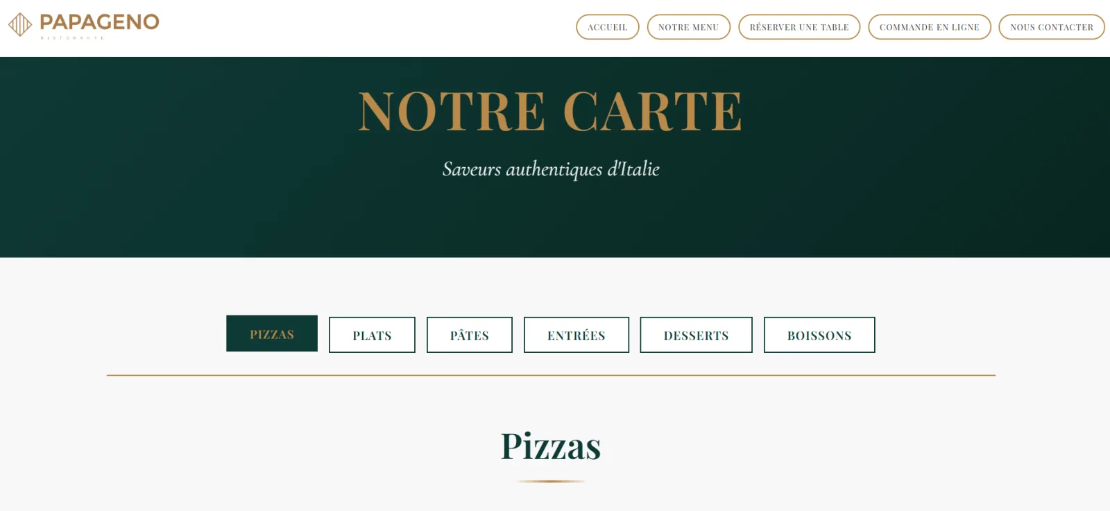 Chez Papageno — L'Italie authentique, au feu de bois.